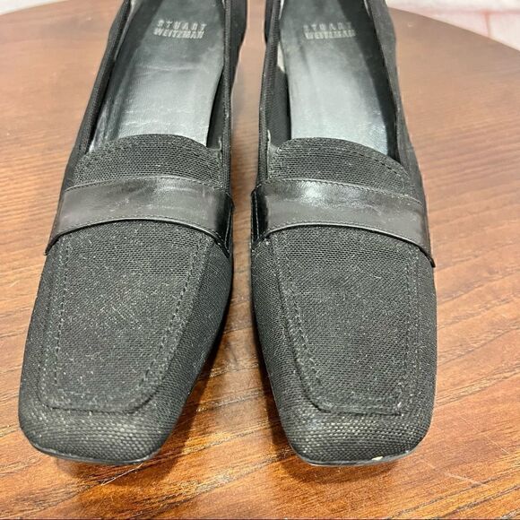 9N STUART WEITZMAN kitten heel square toe pumps Guc - Picture 9 of 11